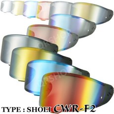 쇼에이 SHOEI 미러 쉴드 CWR-F2 Z-8 X-15 UV 차단 99% 일본 정품, CWR-F2 티타늄 오렌지