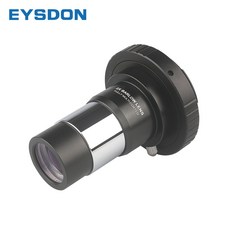 EYSDON 1.25 "2x Barlow 렌즈 M42x0.75 나사 카메라가 장착 된 완전 멀티 코팅 금속 T 링 망원경 접안 렌즈 용 인터페이스 연결|단극 /양극|, 1개, for Olympus OM Mount
