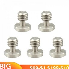 카메라 부품 미니 나사 연결 볼트 암 어댑터 삼각대 거치대 HDRIG 5Pcs 모노 포드 퀵 릴리스 Qr 플레이트 용 38 인치 손잡이 캠 캠코더