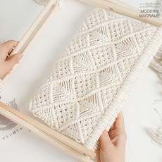 [2개 묶음]마크라메 매거진랙 만들기 재료 우드 프레임 책꽂이 KT17-27235 모던마크라메 위빙틀, 매거진랙 프레임