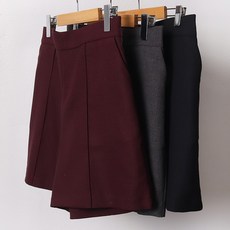 빅사이즈사랑해요 B522L011 밴딩스판핀턱반바지 LT