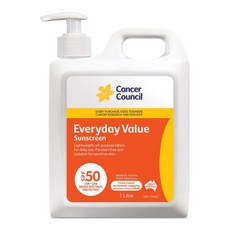 캔서카운슬 대용량 에브리데이 선크림 SPF 50+ 1L Cancer Council Sunscreen