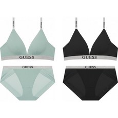 게스 속옷 언더웨어 샤이니 로고밴디드 브라렛팬티세트 GBWBR138BKMI OQG986 UBY195
