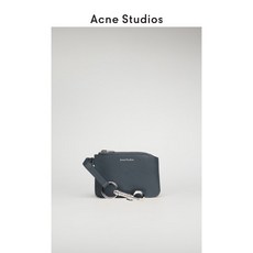 AcneStudios 2020 새로운 다크 블루 키 체인 미니 가죽 동전 지갑 컴팩트 CG0070838