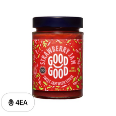 굿굿 저칼로리 스테비아 딸기잼, 330g, 4개