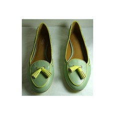 112013 코치 Malika Soft Mint 가죽 Flat 신발 5-11