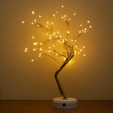 이코노미쿠스 LED 무선 감성 나무 침대 간접 조명 전등 수면등 무드등 크리스마스, 나무와잎