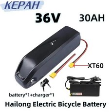 자전거 배터리 Hailong 전기 폴리에스테르 DP9 BMS 18650 셀 리튬 이온 36V 20Ah30Ah 내구성 및, 2) 30AH xt60 1 Charger1, 1개