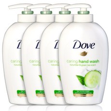 도브 케어링 핸드워시 큐컴버 앤 그린티, 250ml, 4개