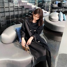 여자트렌치코트 새해 레드블랙 오렌지 원보 베이비카라 더블버클