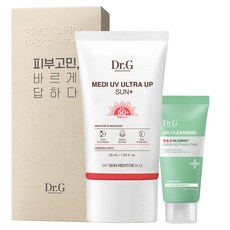 닥터지 메디 UV 울트라업 플러스 선크림 SPF 50+ PA+++ 50ml + 레드 블레미쉬 클리어 수딩폼 30ml 세트, 1세트