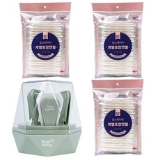 맘스베이비 크리스탈 4종 손톱깍이세트 와 면봉3개, 유아용면봉3개, 바이올릿, 1개