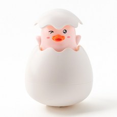 민화샵 유아 에그샤워기 목욕 놀이 장난감 샤워기, 분홍오리 ULVBR0062