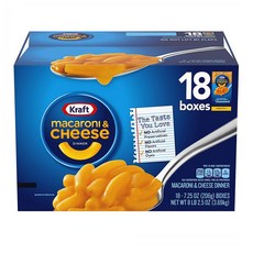 Kraft Original Macaroni & Cheese Dinner 크래프트 오리지널 마카로니 앤 치즈 디너 7.25oz(206g) 18개입