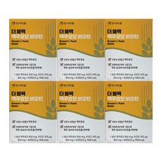 [안국약품] 더블랙 맥주효모 비오틴 6박스(12개월분), 54g, 6개