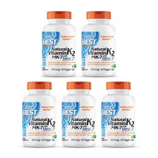 Doctor's Best MK 7 Natural Vitamin K2 60정, 60개입 x 5개, 5개