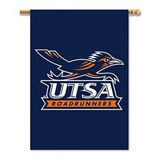 NCAA 텍사스 샌안토니오 로드러너 폴 슬리브가 있는 양면 하우스 배너 주황색 28" x 40 NCAA Texas San Antonio Roadrunners 2-Sided H