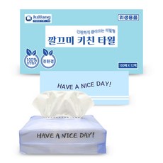 주짱몰 깔끄미 뽑아쓰는 리필형 키친타월 100매 12팩(1200매), 12팩