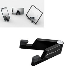 카무 알루미늄 휴대용 접이식 핸드폰 미니 거치대, 1p, 블랙