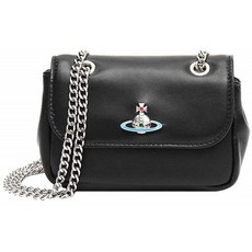 [비비안] Vivienne westwood 미니 숄더백 EMMA SMALL PURSE WITH CHAIN 52020005 BLACK [병행 수입품]
