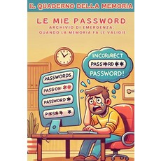 [ 907427 ] QUADERNO LE MIE PASSWORD - IL DELLA MEMORIA 100 PAGINE FORMATO GRANDE A4: Il SALVASMEMO