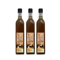 초사랑 현미흑초 500ml [흑초 현미식초 천연발효식초 천연식초 생산자직접판매], 3개