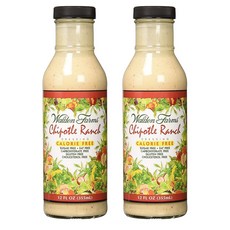Walden Farms Chipotle Ranch Dressing 월든 팜스 칼로리 프리 치폴레 랜치 드레싱 12 fl oz (355ml) 2병, 1