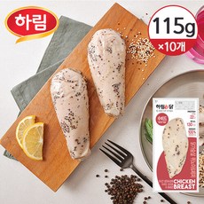 하림 [냉동] 하림이닭 촉촉함이 살아있는 닭가슴살 수비드 퀴노아페퍼 115g×10개, 999