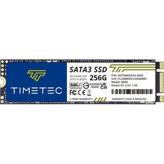 Timetec 512GB SSD 3D NAND SATA III 6Gbs M.2280 NGFF 256TBW 읽기 속도 최대 550MBs SLC 캐시 성능 향상 PC 컴퓨터 노트북, M.2 SATA_256GB, 없음