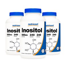 뉴트리코스트 이노시톨 500mg 240캡슐 3병, 240정, 3개
