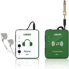 일렉기타 무선 송신기 LEKATO 이어폰 모니터 시스템 24Ghz IEM 수신기 자동 스튜디오 라이브 MS1G, 1.1SET green