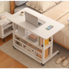 사이드테이블 책상겸테이블 튼튼한 높이조절 미니 책상 1인용 이동식 조립식 컴퓨터 다용도 원룸 자취