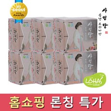 사임당생리대 사임당 순면 프리미엄 중형6팩 날개형 생리대, 6팩, 60매입