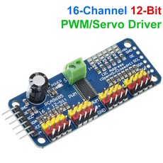 TZT PCA9685PW 16 채널 12 비트 PWM 서보 쉴드 드라이버 I2C 인터페이스 PCA9685 모듈 라즈베리 파이용