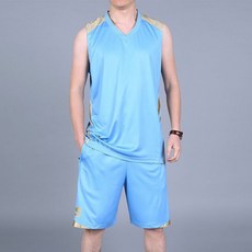 농구의류 농구복 세트남성 여름면 반바지 세트포장 V칼라조끼 남성 구기운동복 러닝 캐주얼