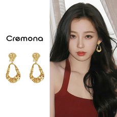 금속 불규칙 귀걸이 여학생 무귀 폭발적인 경사 고급감 소규모 모기향판 독특한 귀장식