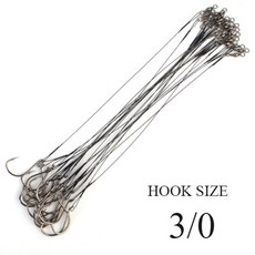 FTK 20PCS 10 5 0 40LB 80LB 낚시 줄 롤링 스위블이있는 스틸 와이어 리더 듀오 잠금 스냅 안티 미끼 낚시 후크, 사진으로