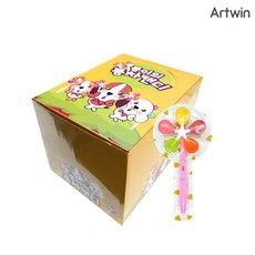 몽이의풍차캔디BOX(20) 간식 오색캔디 캔디 유아 유투브 바람개비캔디 사탕 너튜브 ASMR 미니 몽이 아트윈, 단품