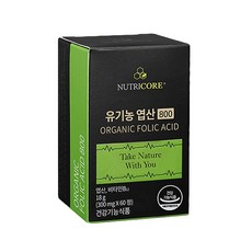 뉴트리코어 유기농 엽산 800, 60정, 1개