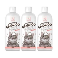 리베온펫 고양이 샴푸 린스 겸용 털빠짐 샴푸 냥이 전용, 3팩, 300ml