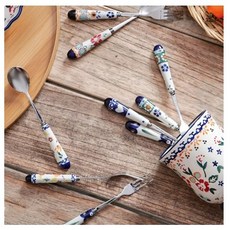 메종오브제 프라카 수반 + 티스푼 + 티포크세트, 10세트, 수반+티스푼 5p + 티포크 5p
