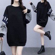 봄가을 빅사이즈 루즈핏 맨투맨 여성상의 캐주얼 데일리 긴팔 티셔츠 D88U