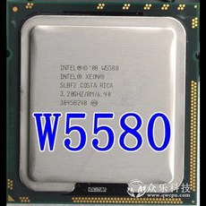 텔 제온 CPU 프로세서 W5580 3.2GHz LGA13668MB L3 130W 캐시 쿼드 코어 서버