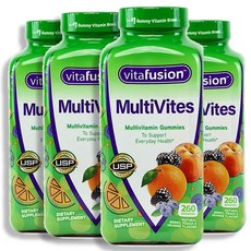 (1/2/3/4/5/6병 택1) 비타퓨전 멀티비이트 멀티비타민 구미260개입 / Vitafusion MultiVites MultiVitamin Gummies 260 gummies, 260정, 4개