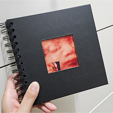 태교일기 초음파앨범 초음파사진 육아일기 스프링 태교다이어리 임신일기 육아노트, 1개, 블랙