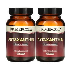 아스타잔틴 닥터머콜라 Dr Mercola 12mg, 90정, 2개