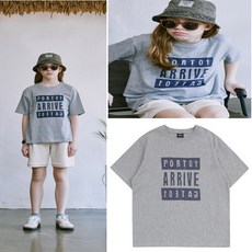 [AK PLAZA] [블루테일]AYC7TS04MG 멜란지 그레이 반팔 티셔츠