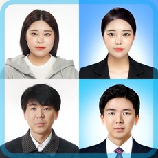 동네사진관 [18장] 셀프 증명사진 셀카 인화 출력 반명함 여권사진 사원증 비자 취업 정장합성 핸드폰