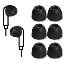 Comply Isolation T-500 메모리 폼 이어폰 팁 노이즈 캔슬링 소프트 교체용 이어버드 팁 안정된 핏(스몰 3쌍) 블랙 모델: 17-50111-11, 오리지널, s/m/l
