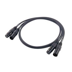 XLR 어댑터 케이블 5핀 수컷5핀 암컷 믹서용 XLRXLR 점퍼 DMX 광속도 컨트롤러 2팩6in, 3FT